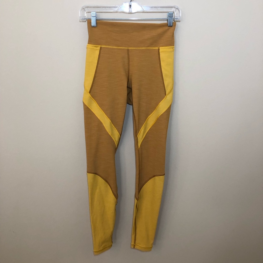 Lululemon athletica early extension high rise tight 28 honey lemon leggings